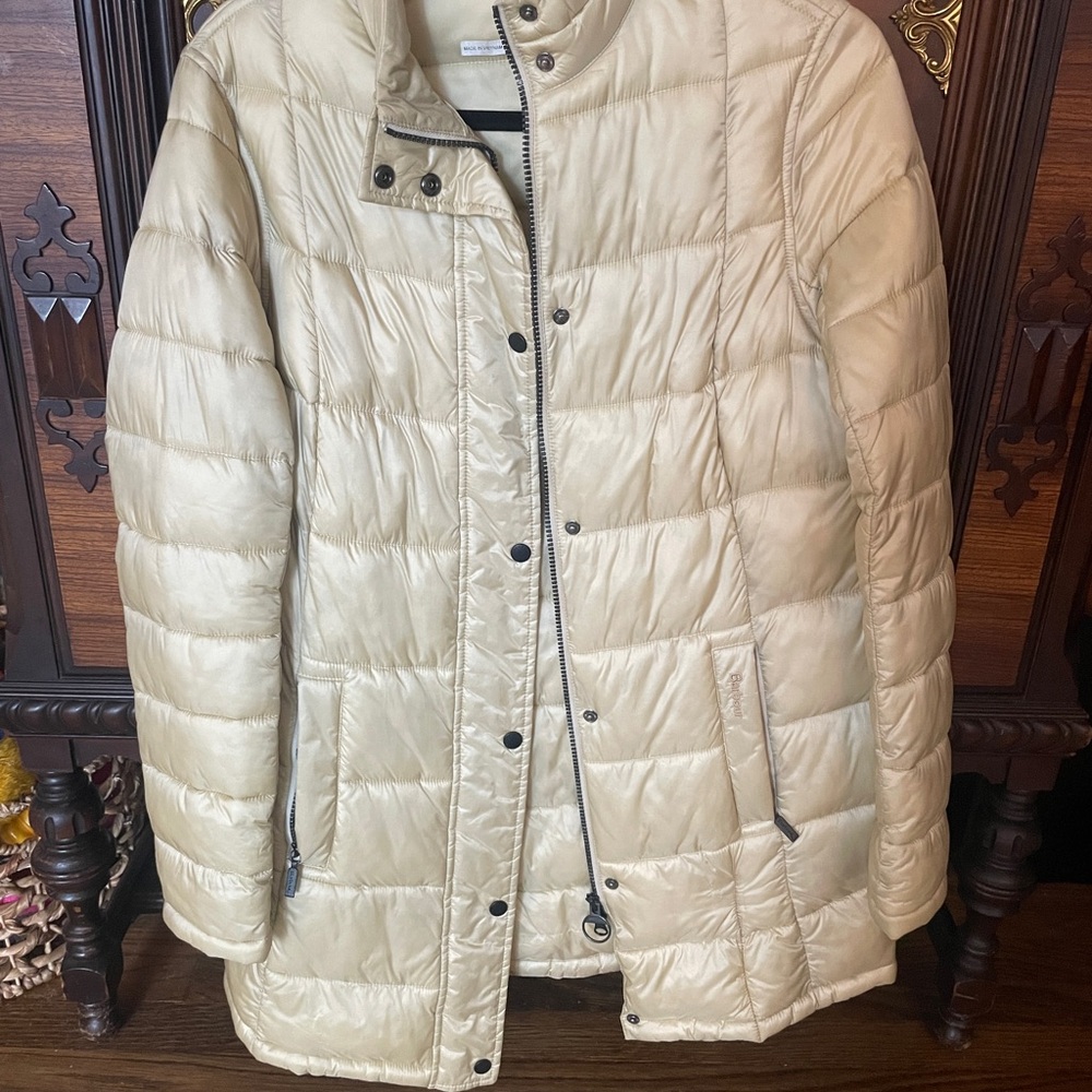 Barbour Beige Puffer Jacket